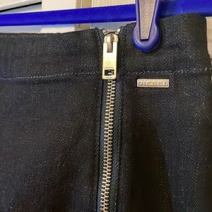 Diesel Jeans double zip pencil skirt size 30 Large never worn